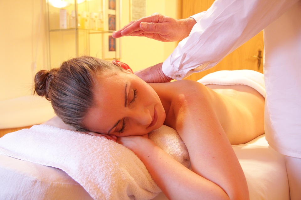 female receiving a massage